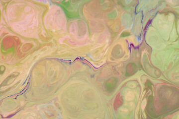 Obraz premium Fluid Art. Abstract Multicolored Background on Liquid