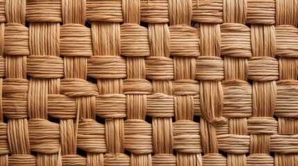 A close-up of a woven straw mat texture