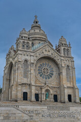 Fototapeta na wymiar Santa Luzia Basilica on the mount in Viana do Castelo city, Portugal