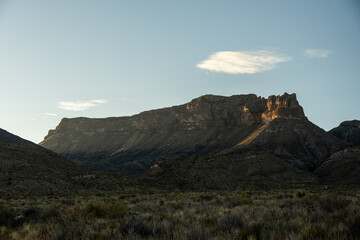Faint Rays Of LIght Fill The Canyon In Big Bend