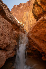 First Waterfall Along Sulphur Creek Route In Capitol Reef