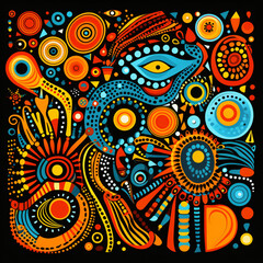 Fototapeta premium colorful tribal pattern design