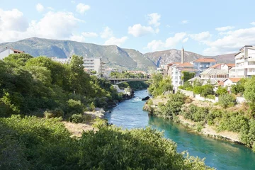 Photo sur Plexiglas Stari Most The historical city of Mostar in Bosnia and Herzegovina, largely developed in Ottoman times