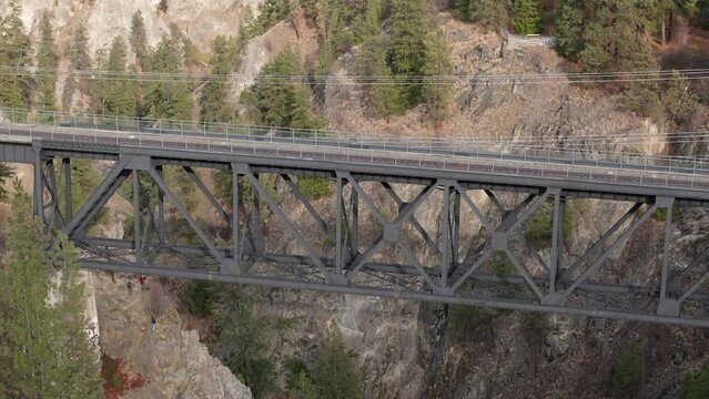 Drone footage of Trout Creek Trestle in Summerland, British Columbia. . High quality 4k footage