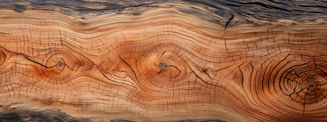 Wood Texture of Cut Tree Trunk Close-Up - obrazy, fototapety, plakaty