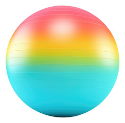 Colorful fitness ball isolated.