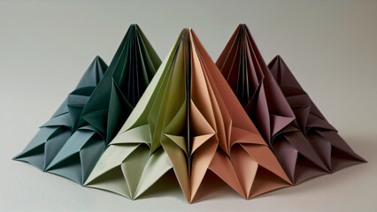 L'origami complexe pour les passionnés et des couleurs chaleureuse pour un montage papier