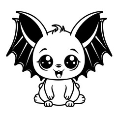Playful Halloween Bat Vector Illustration