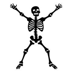 Dynamic Dancing Skeleton Vector Illustration