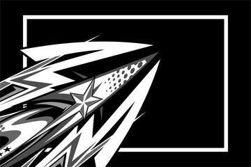vector abstract racing background design with a unique line pattern and an elegant grayscale color combination, suitable for your racing design