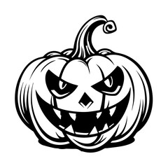 Whimsical Halloween Pumpkin Vector Illustration