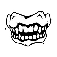 Spooky Halloween Teeth Vector Illustration