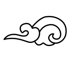 oriental cloud outline 