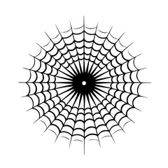 Intricate Halloween Spider Web Vector Illustration