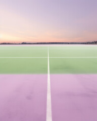 ice of speed skating rink in pastel colors