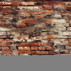 Seamless vintage red brick wall texture background for artistic design and creative projects