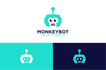 monkey logo design with robot © raini syaikhlendra