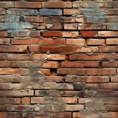 Seamless pattern background authentic vintage red brick wall texture in a timeless design