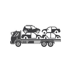 illustration of junkyard, metal recycle, vector art.