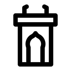 Lectern icon with outline style.
