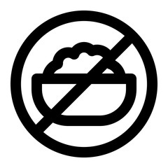 Fasting icon with outline style.
