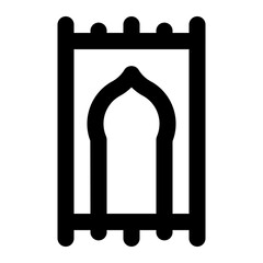 Rug icon with outline style.