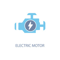 Electric moto concept line icon. Simple element illustration.Electric moto concept outline symbol design.