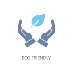 Obraz premium ECO friendly concept line icon. Simple element illustration. ECO friendly concept outline symbol design.