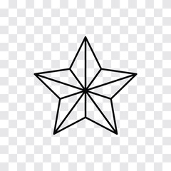 Christmas star line icon. Vector illustration.