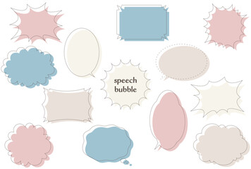 シンプルな吹き出しセット