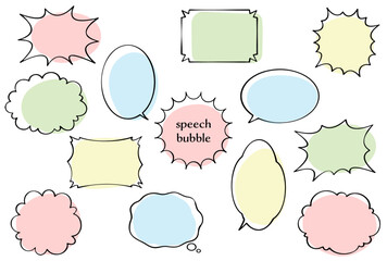 シンプルな吹き出しセット