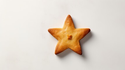 A star-shaped Christmas cookie on a minimalist backdrop seen in great detail AI generated illustration