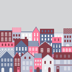 背景素材_ヨーロッパ風のかわいい町並み © 四ッ谷