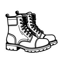 Stylish Leather Boots Vector Illustration