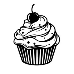 Tempting Cupcake Delight Vector Illustration