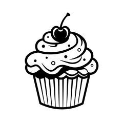 Tempting Cupcake Delight Vector Illustration