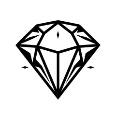 Sparkling Diamond Gem Vector Illustration