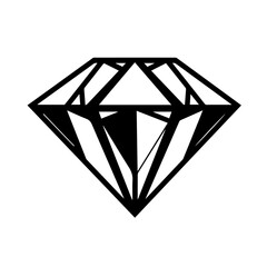 Sparkling Diamond Gem Vector Illustration