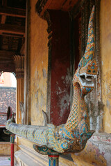 Naga sculpture at Wat Si Saket in Vientiane