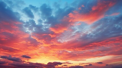 An artistic display of altocumulus clouds at twilight
 - obrazy, fototapety, plakaty