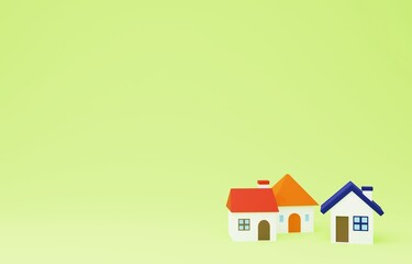 3D素材_かわいい家