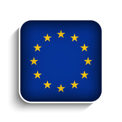 Vector Square European Flag Icon