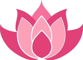 Lotus Flat Vector Illustration. Vector Illustration for web sites, apps, design, banners and other purposes