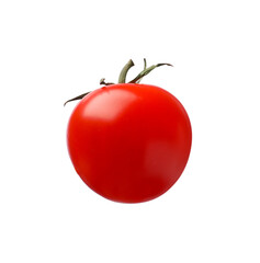 One fresh ripe tomato isolated on white