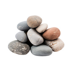 Fototapeta na wymiar pile of stones on a transparent background. png file