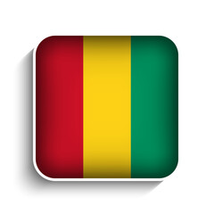 Vector Square Guinea Flag Icon