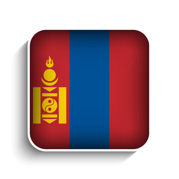 recommend clip art: Vector Square Mongolia Flag Icon