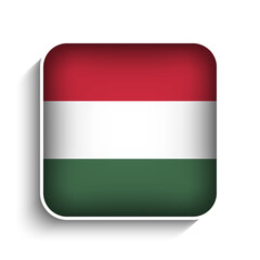 Fototapeta premium Vector Square Hungary Flag Icon