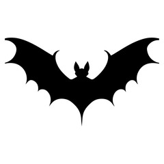 Flying bat vector logo concept black color illustration