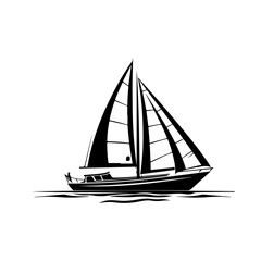 Elegant Sailboat Vector Illustration